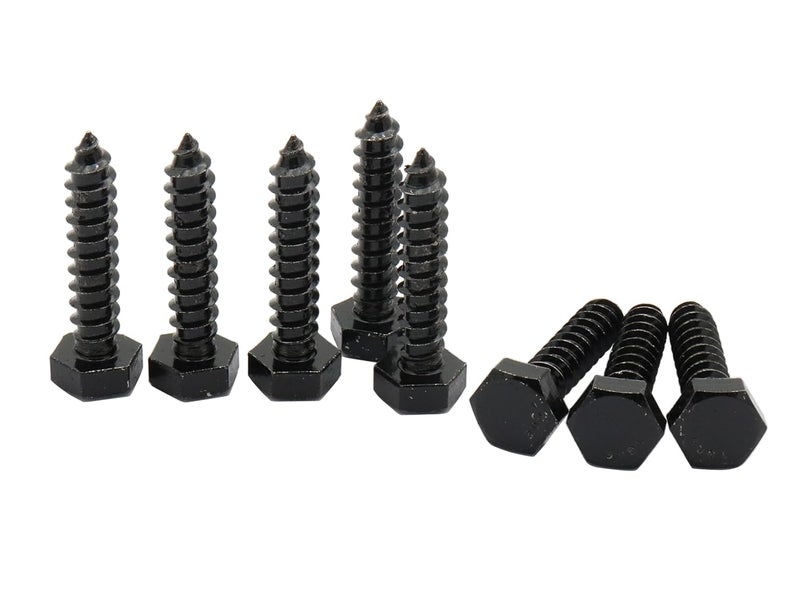 LBY 17pcs Lag Screws, 5/16" x 1-1/2" Hex Head Lag Screws Bolts (with Washers), Heavy-Duty Wood Screws for Decking & Structural Fastening, 304 Stainless Steel, (Black) - Image 1